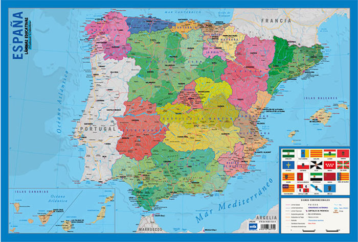 [LPE266] Lamina Educativa 40x59.5cm Mapa España