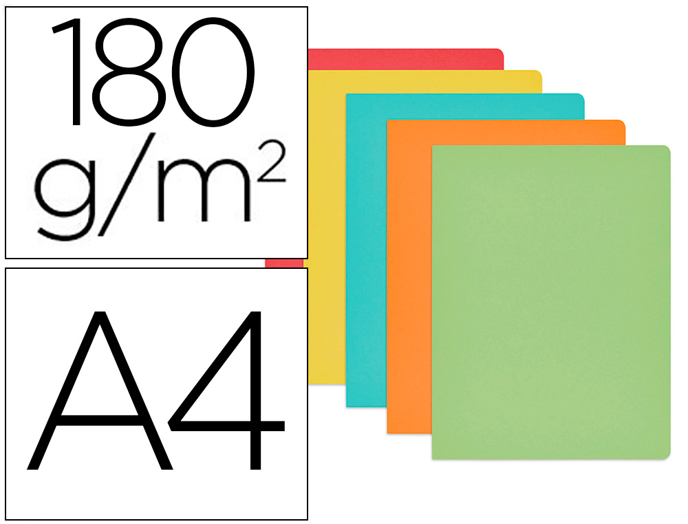 [400040673] Subcarpeta A4 180g 50uds colores surtidos pastel Gio