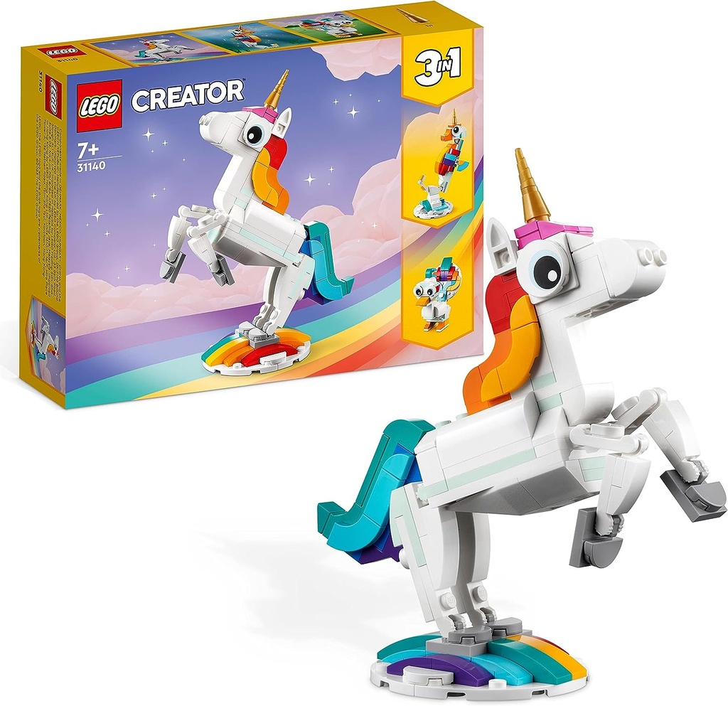 [31140] Creator 3 en 1 Unicornio Mágico Lego +7