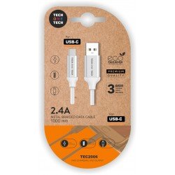[TEC2006] Cable USB 2.0 B-M a 3.1 C-M tipo C 1.0m negro TECH ONE TECH (copia)