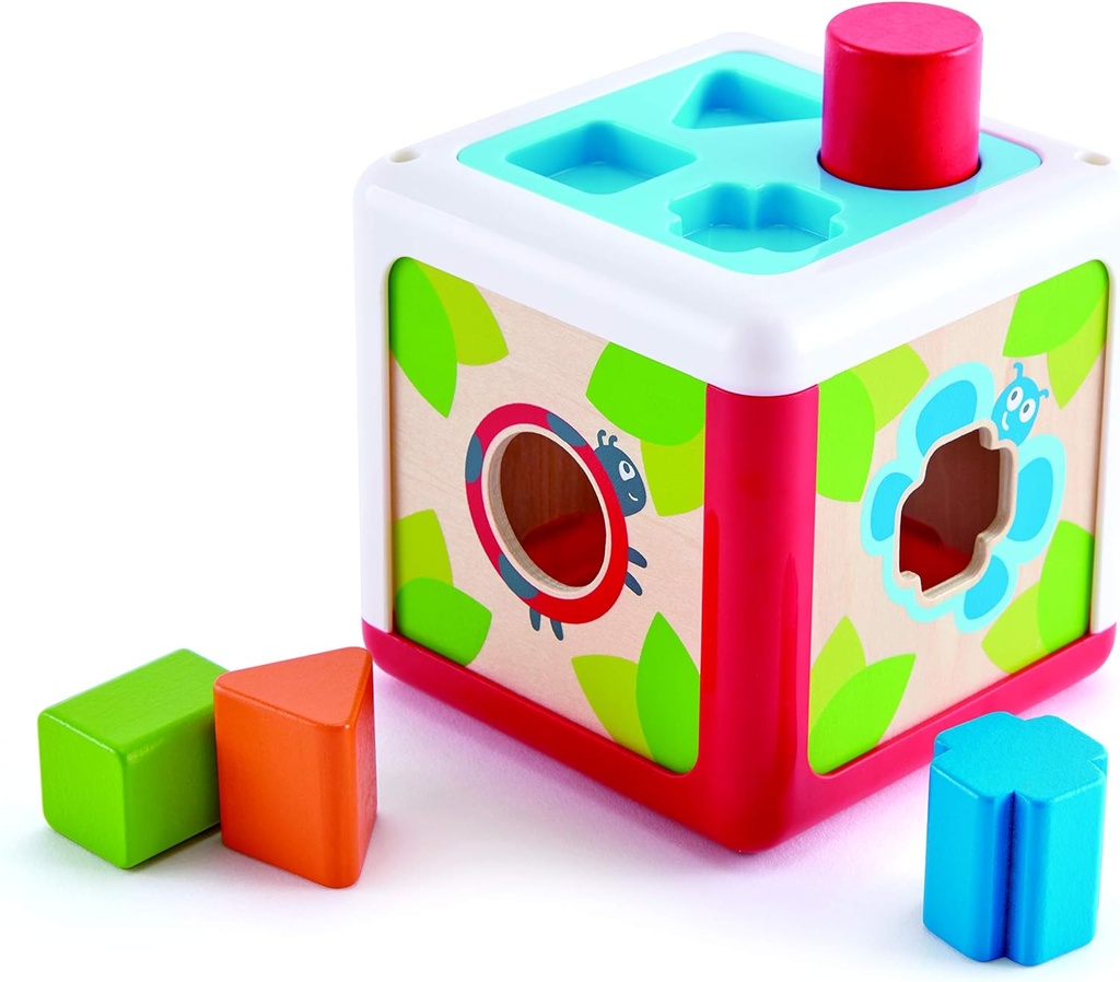 [E0507] Cubo clasificador de formas y colores Hape +1a