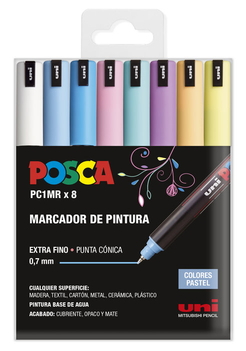 [182634847] Marcador PC1MR 0.7mm 8uds pastel Posca