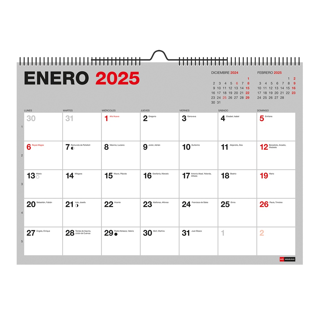 [MR28223] Calendario 18 meses PARED A3 P/ESCR.BASIC 2024-2025 MR