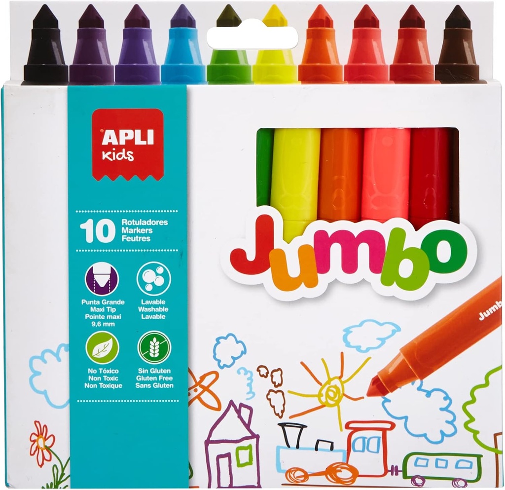 [16804] Rotuladores jumbo 10uds +3a Apli