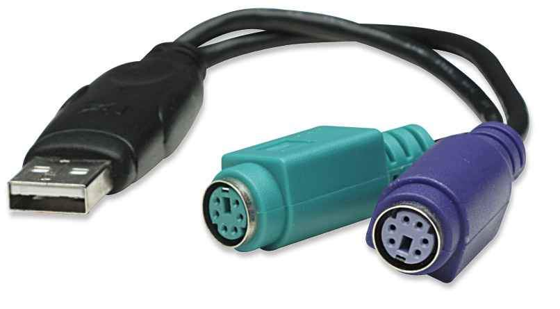 [179027] Cable convertidor USB a PS/2 19,5cm Manhattan