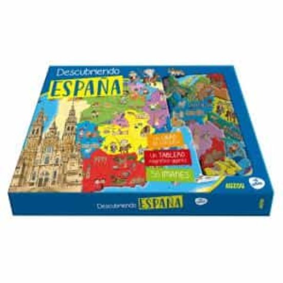 [9782733881996] Descubriendo españa (libro + talbero + imanes) +6a  Auzou