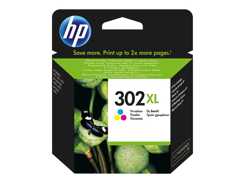 [F6U67AE#BA3] Tinta hp 302xl original f6u67ae tricolor