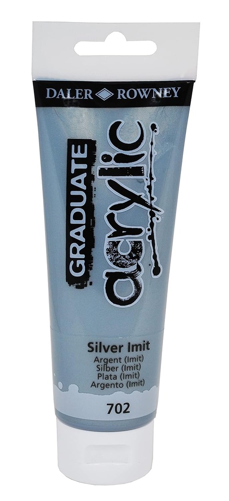 [D123120702] Graduate color acrílica Silver Imit. Tubo120Ml
