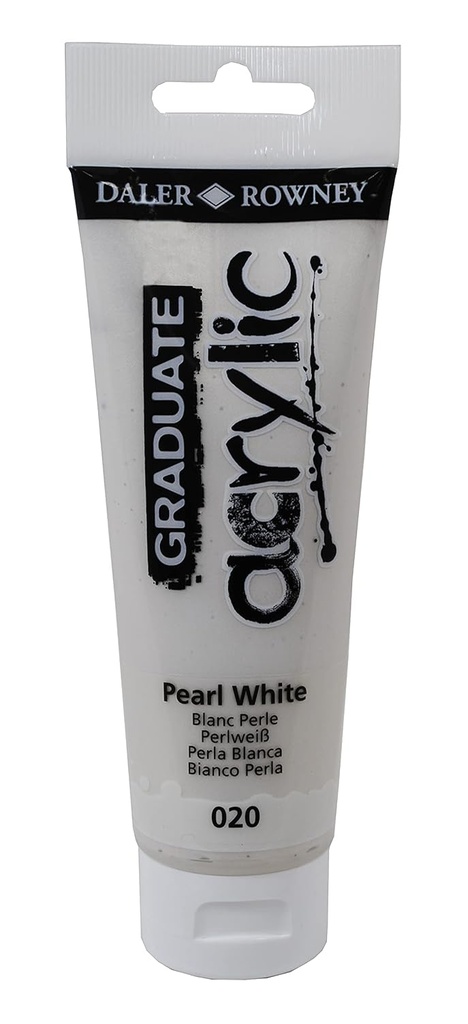 [D123120020] Graduate color acrílica Pearl White. Tubo120Ml