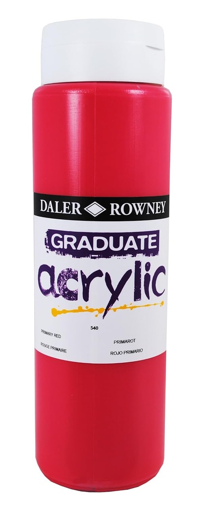 [D123500540] Graduate pintura acrílica 500ml rojo primario 540 Daler Rowney 