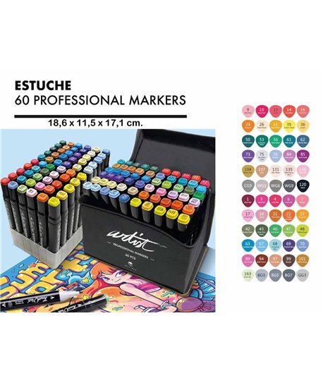 [AB-0760] Rotuladores marcadores Luxury Canvas 60uds Artist