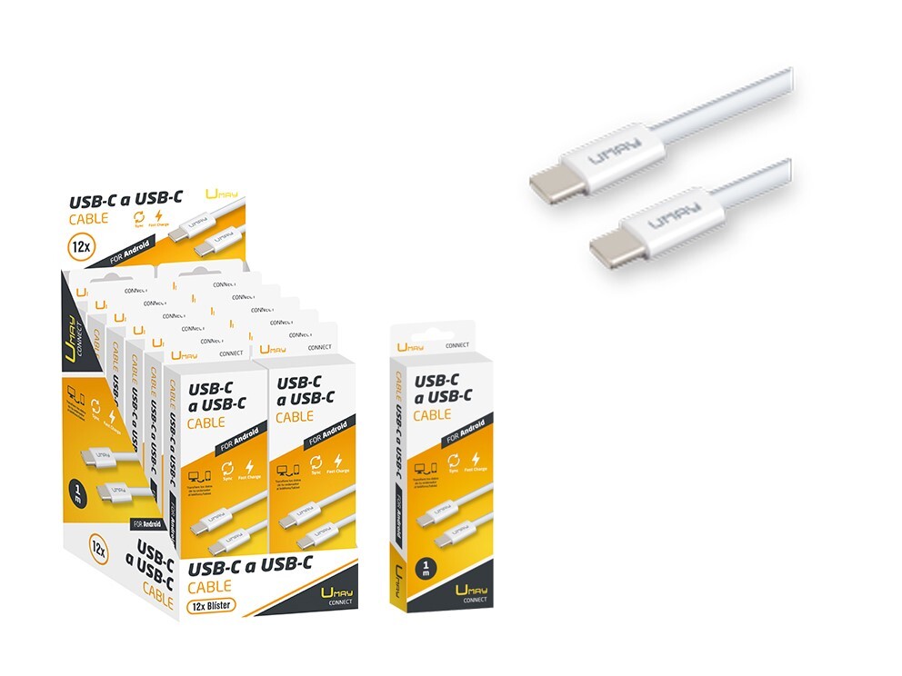 [331750] CABLE CARGADOR RAPIDA USB A USB-C UMAY (copia)