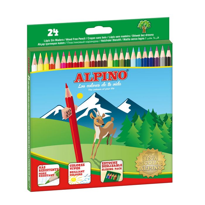 [AL010658] Lapices color 24uds alpino