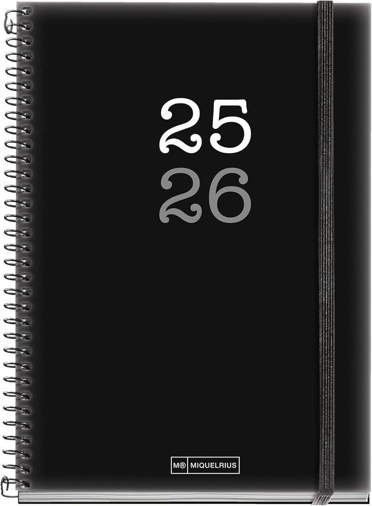 [MR26897] Agenda Escolar Plus Semana Vista College Negro 25_26