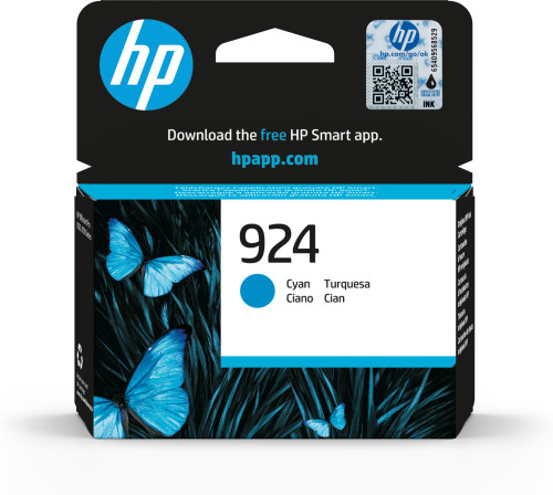 [4K0U3NE#SE1] Tinta HP 924 original 4K0U3NE cian