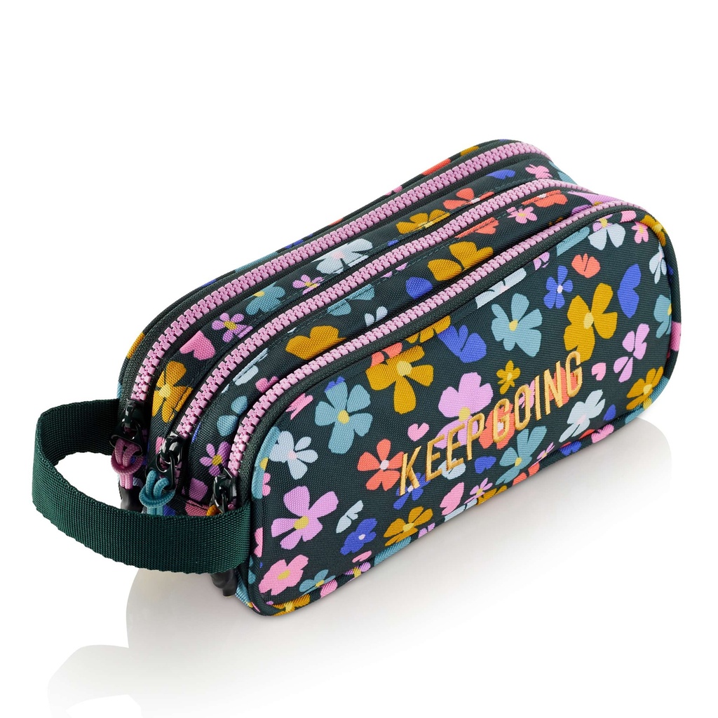 [MR19489] Estuche portatodo Triple Con Asa Reciclado Spring Night Miquelrius