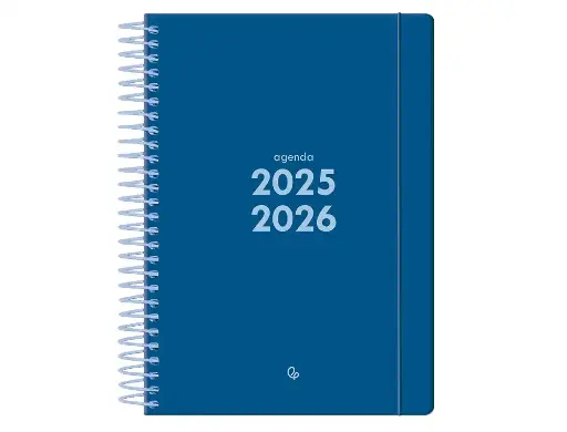 Agenda escolar 25-26 espiral basic 2 dias pagina A5 bilingüe papel FSC 70gr Liderpapel