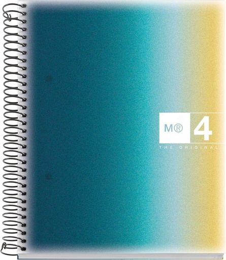 Cuaderno espiral 5x5 A5 90g 120h microperforadas 4B T/P 2T Aurora Miquelrius