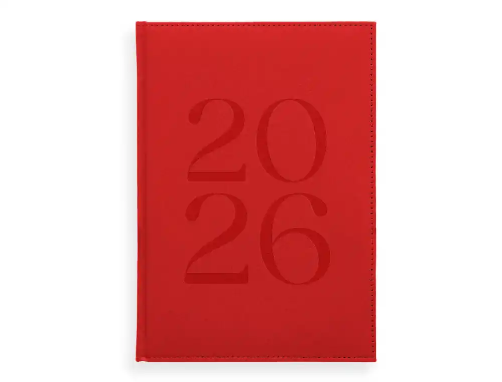 Agenda 150x210mm 2026 día página encuadernada Creta 70gr FSC Liderpapel