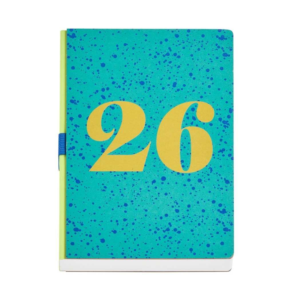 [MR22651] Agenda 2026 semana vista, Similar A5+ (155 x 213 mm), Planificación semanal, Cubierta kraft natural con serigrafía, Encuadernación artesanal, Papel marfil 100 g/m², Español-EN-PT, Splash 