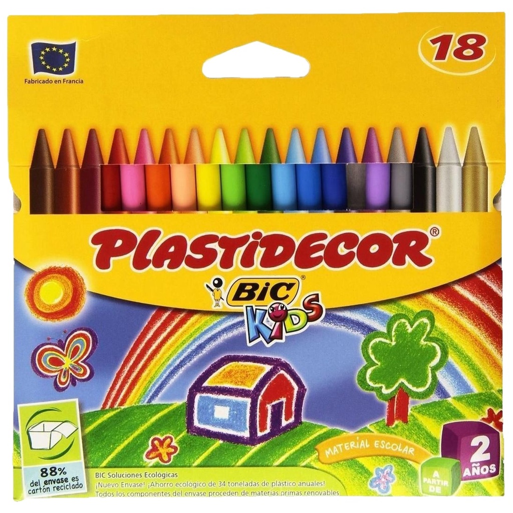 [E5438C] Ceras 18uds Plastidecor