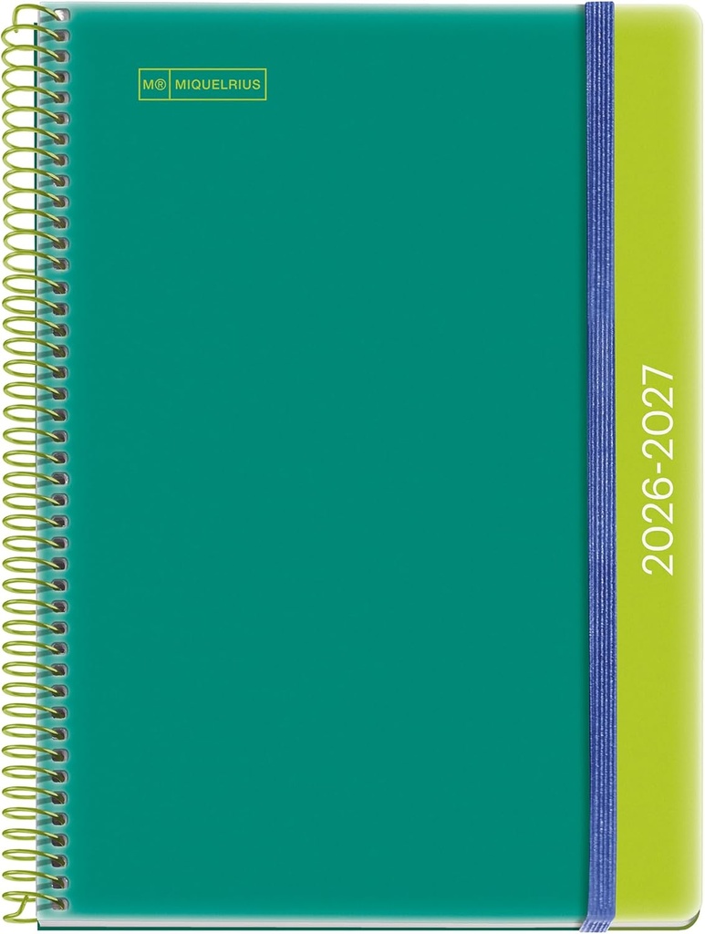 [MR21187] Agenda Escolar PLUS S/V COLLEGE TONE GREEN-LIME Miquelrius