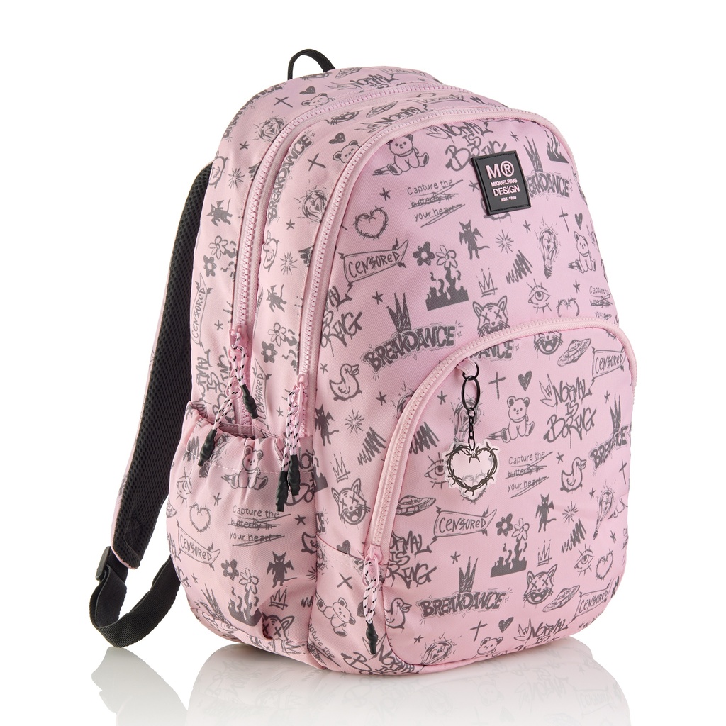 [MR19799] Mochila Triple Oslo Reciclada Not Boring Rosa Miquelrius