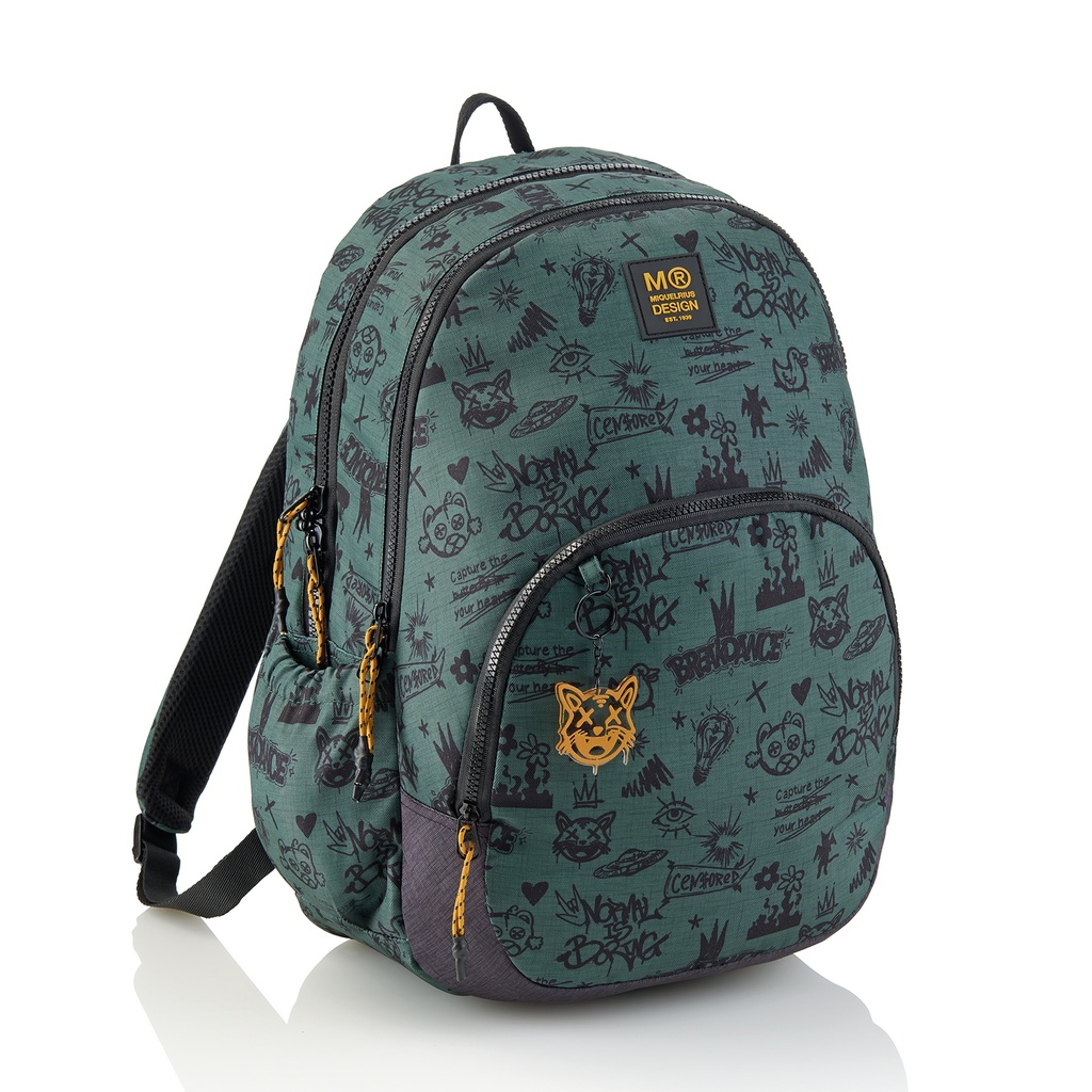 [MR19800] Mochila Triple Oslo Reciclada Not Boring Verde Miquelrius