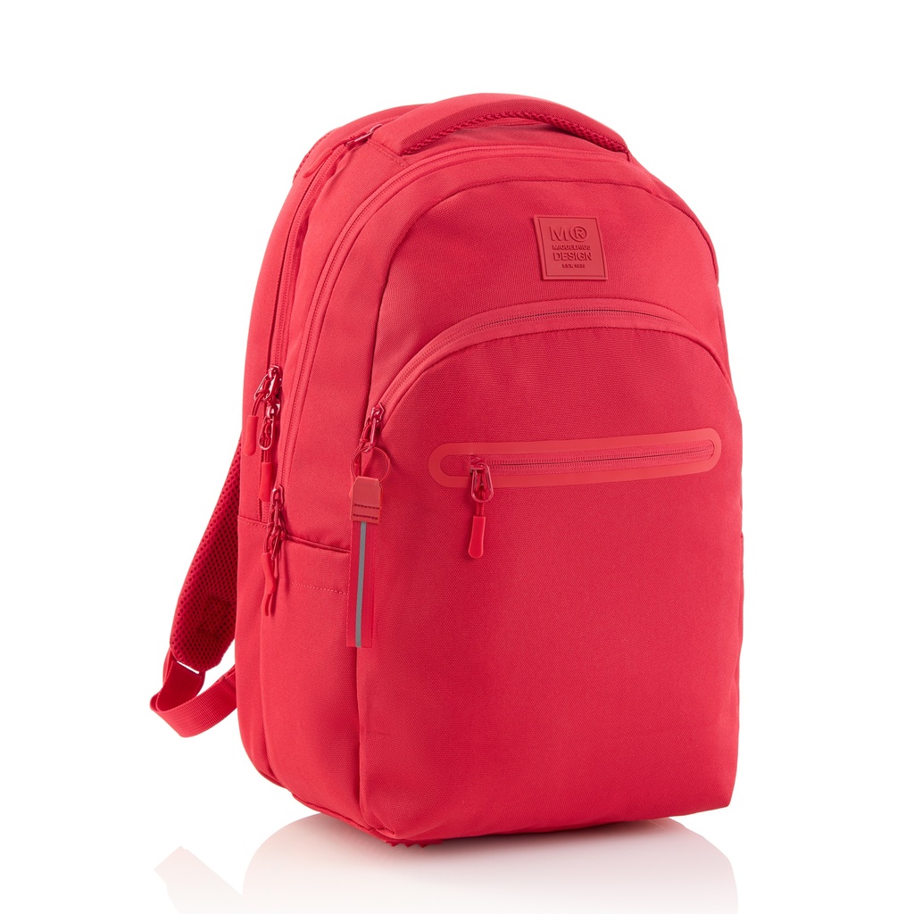 [MR19864] Mochila Triple Oslo Reciclada Raw Roja Miquelrius