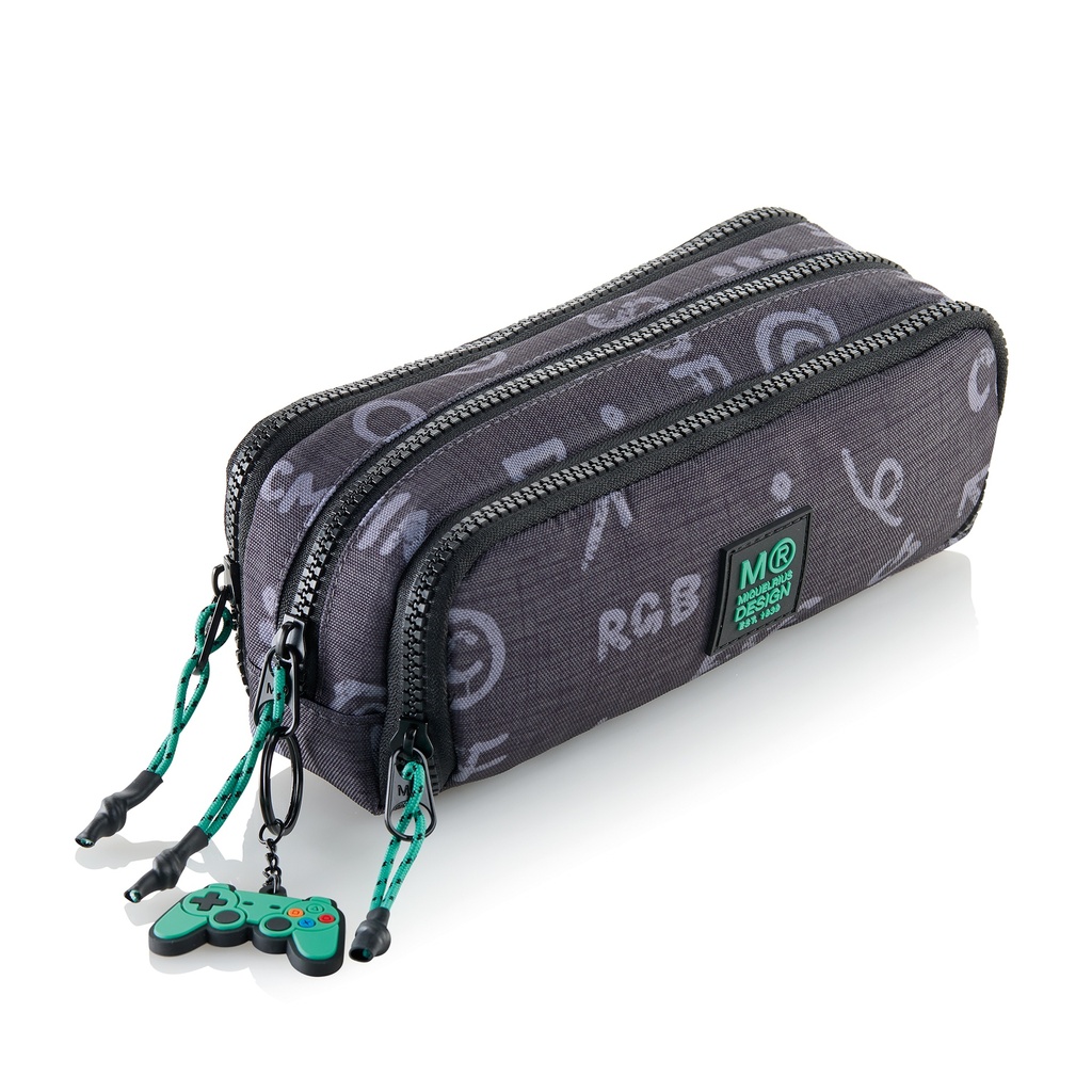 [MR19861] Portatodo Triple Rectangular Reciclado Game Over Miquelrius