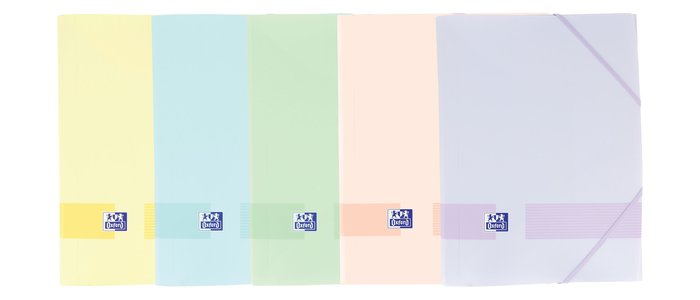 [400146208] Carpeta Gomas A4+ 3 solapas plástico Live&Go colores surtidos pastel Oxford