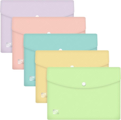 [400187615] Sobre dossier broche A5 plástico colores surtidos pastel Urban Oxford