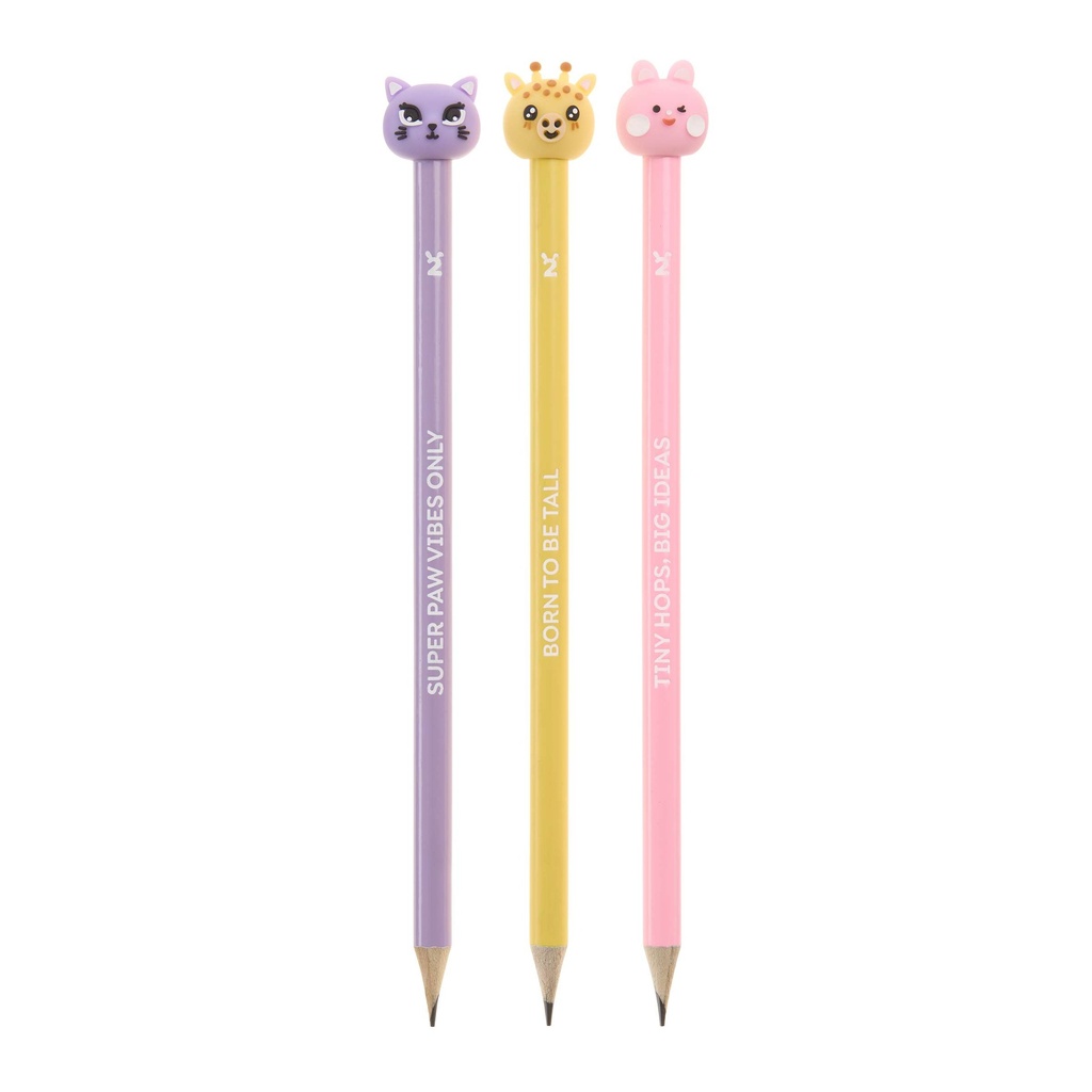 [MR12086] Lápices HB Wild Friends Back2Fun 3uds Miquelrius