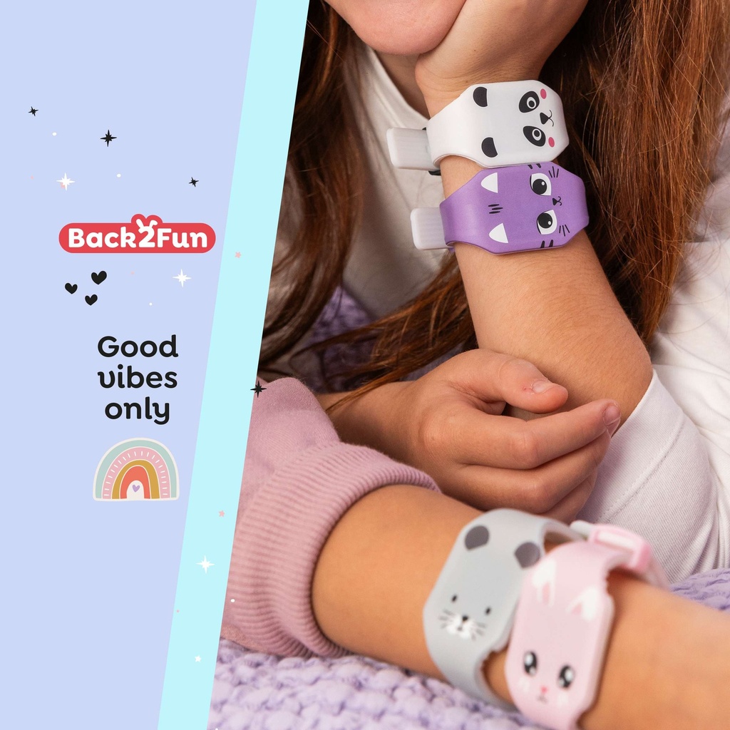 Reloj Infantil Digital cuadrado, Pantalla Led Táctil, Sistema de 12 Horas, Pila Incluida, Correa de Silicona, Regalo para Niños y Niñas, Medidas 32x225x5mm Back2Fun