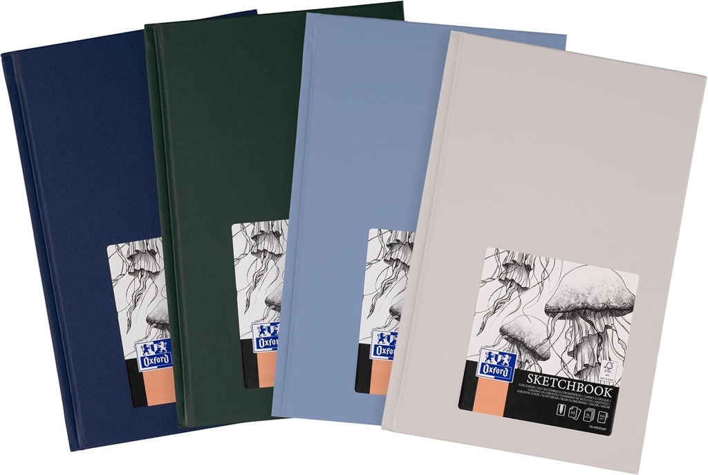 [400180721] Cuaderno de bocetos A5 100g 96h tapa dura con encuadernación de hilo Artbook colores surtidos Oxford