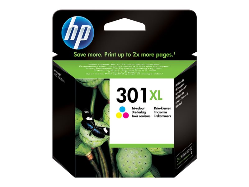 [CH564EE#ABE] Tinta HP 301XL original CH564EE tricolor