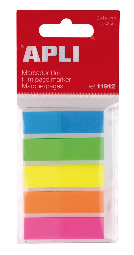 [11912] INDICE ADHESIVO COLORES 12X45 FLUOR APLI