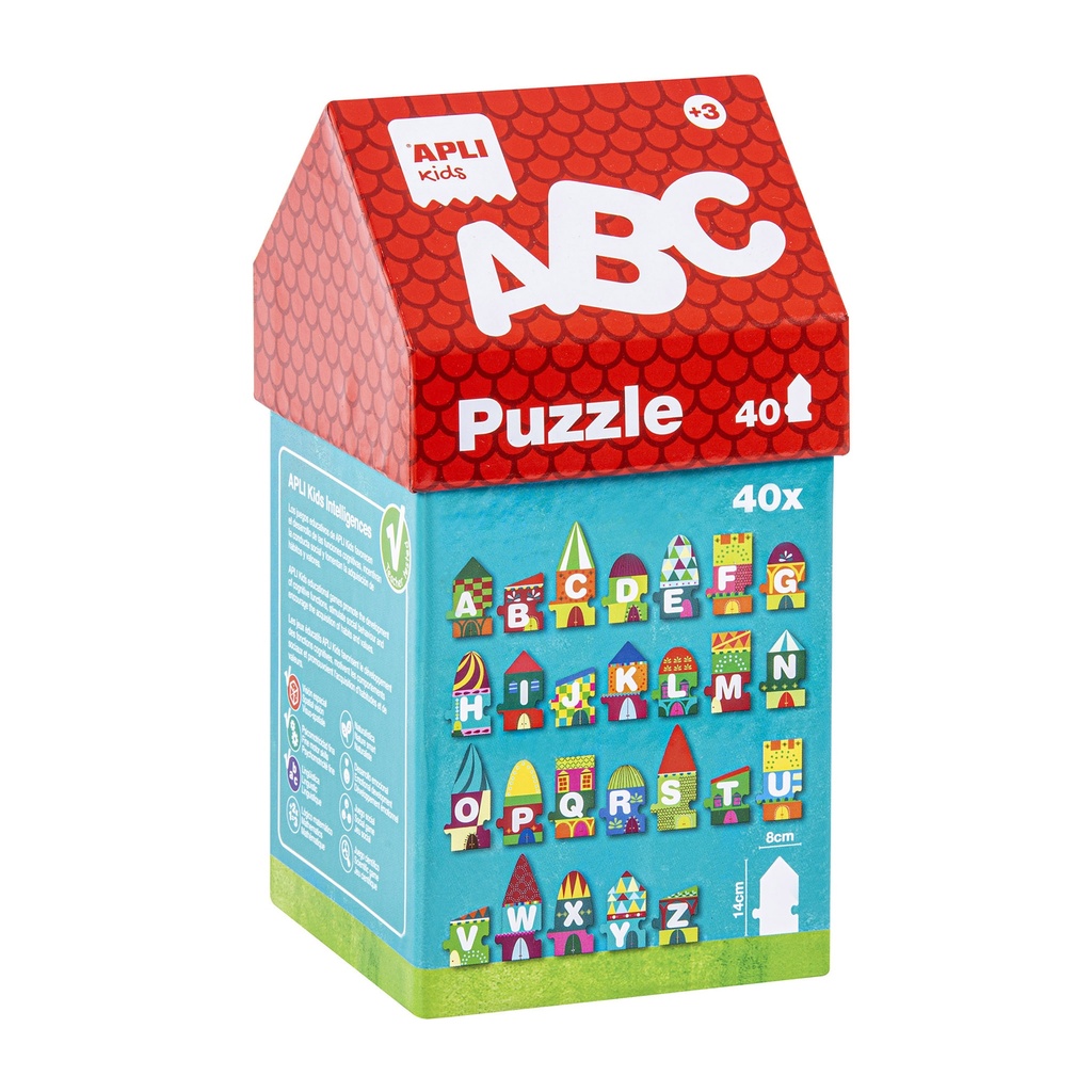 [14805] Puzzle casita abc 40 piezas Apli +3 años