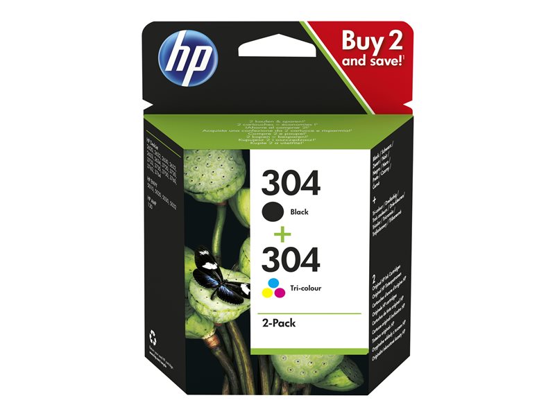 [3JB05AE] Tinta HP 304 original 3JB05AE negro tricolor