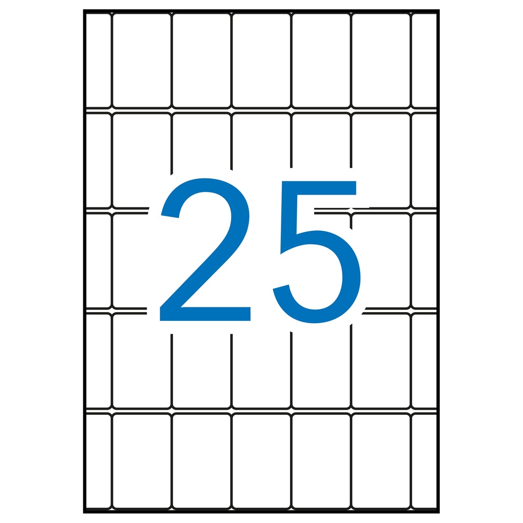 [1871] Etiquetas A5 blancas 25x40mm 15h Apli