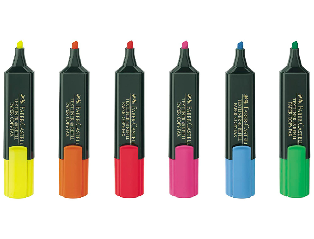 Marcador fluorescente textliner 48 faber castell
