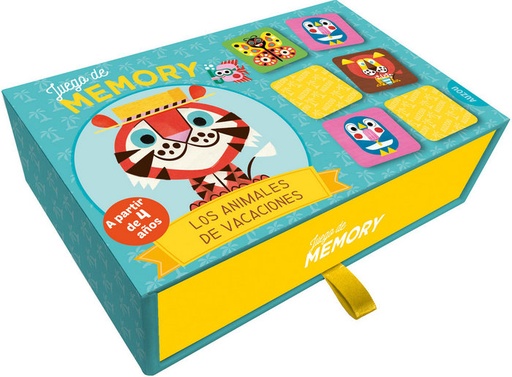 [9782733857885] Los animales de  vacaciones. Juego de memory +4a Auzou