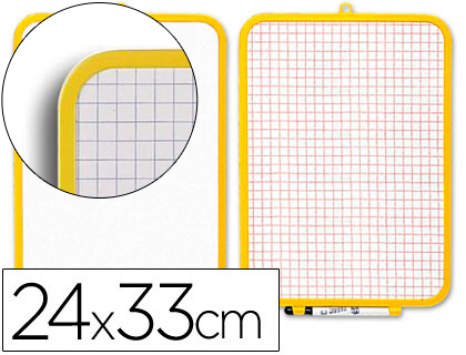 [3382] Pizarra blanca 24x33 cm con rotulador y borrador Liderpapel